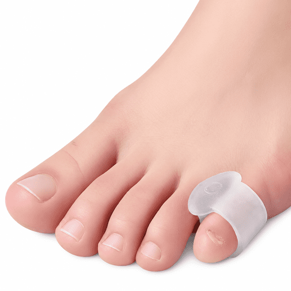 ELDORIX 10 Pcs Pinky Toe Splint,Gel Toe Separators,Little Toe Straightener Hammer Toe for Men Women Walking,Running,Overlapping,Bunion Corrector and Bunion Relief (Transparent)