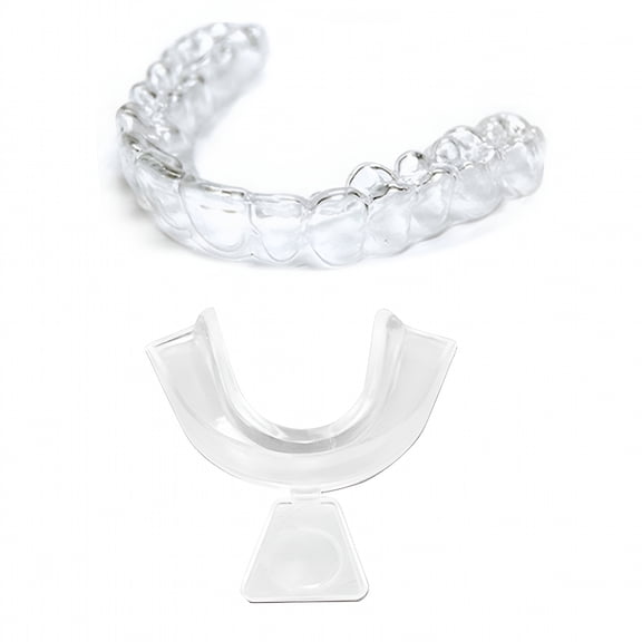 ELDORIX 2Pcs Food Grade Silicone Thermoform Teeth Whitening Tray Dental Care Mouth Guard