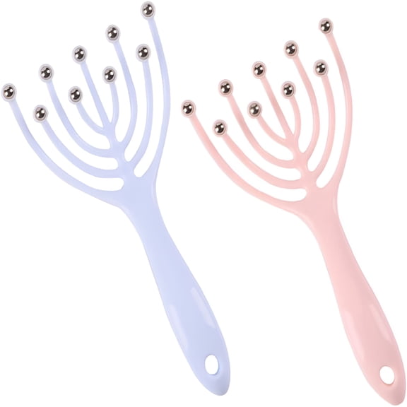 ELDORIX 2pcs Handheld Massagers Spa Head Massager for Hair Growth Shampoo Massage Brush Therapeutic Scalp Massage Tool