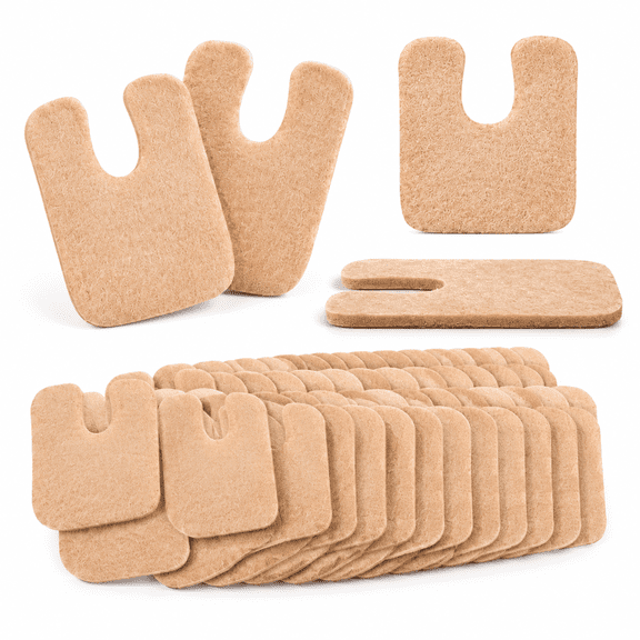 ELDORIX 72 Pcs U-Shaped Felt Callus Cushions for Feet-Soft Felt Callus Pads with Tunable Thickness,Self-Adhesive Corn Protectors for Pain Relief,Prevent Rubbing on Shoes,All-Day Comfort for Unisex