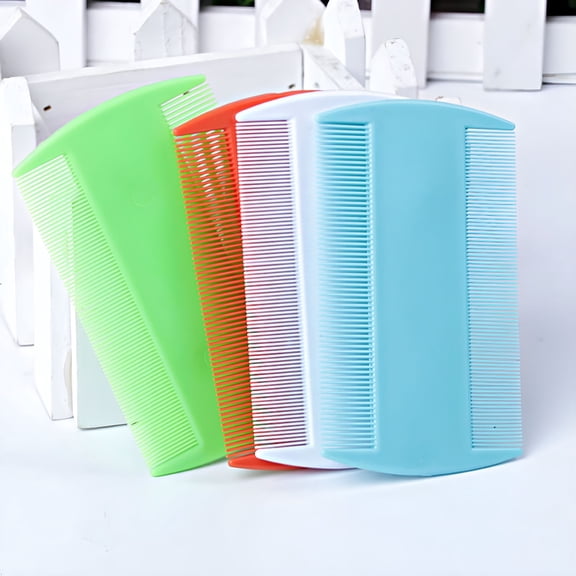 ELDORIX Durable Double Sided Nit Combs for Head Lice Detection Comb Kids Pet Flea,4Pcs,Multicolor