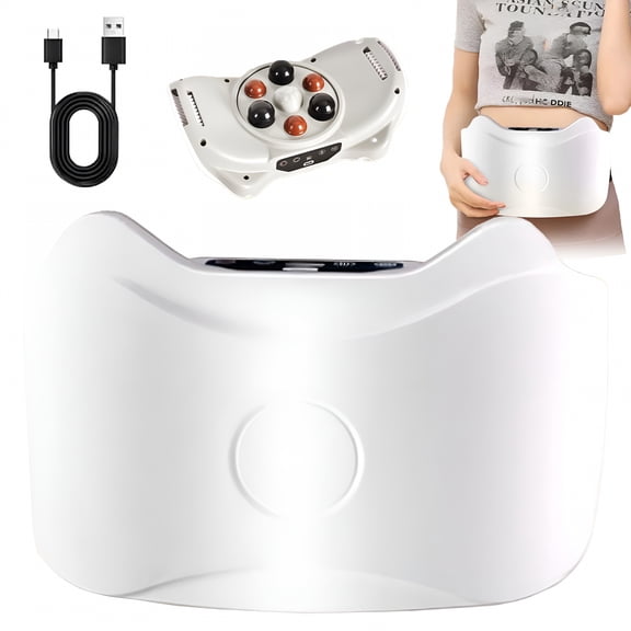 ELDORIX Electric Wireless Abdominal Massager for Fat Burning & Digestion,Abdominal Slimming Machine,Adjustable Stomach Lower Back Massager,Portable Belly Weight Loss Belts for Men Women