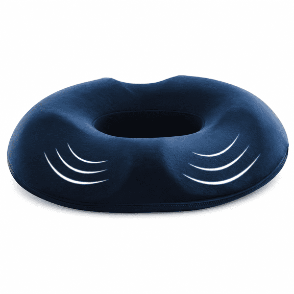 ELDORIX Memory Foam Donut Seat Cushion Pillow Office Hemorrhoid Cushion-Helps Ease Tailbone Pain,Bed Sores,Hemorrhoids,Pregnancy,Coccyx,Sciatica,Post Natal And Surgery