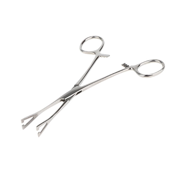 ELDORIX Professional High Quality 6 Inches Metal SLOTTED Triangle Forceps Body Belly Navel Septum Nose Lip Ear Piercing Clamp Tool With Lock