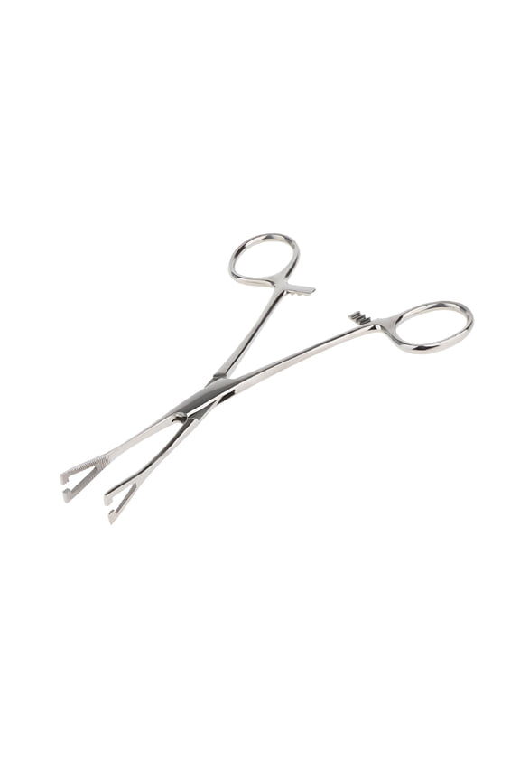 Professional High Quality 6 Inches Metal SLOTTED Triangle Forceps Body Belly Navel Septum Nose Lip Ear Piercing Clamp Tool With Lock