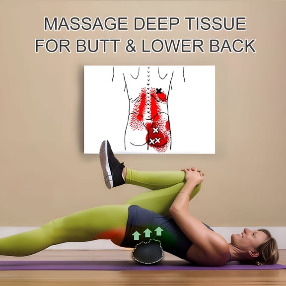 ELDORIX Sciatica Massager Deep Tissue for Butt and Lower Back, 14 Trigger Points & Myofascial Release Piriformis Syndrome Relief Glute Hip Pain SI Joint Pelvic Quadratus Lumborum