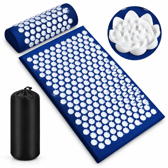 ELDORIX Yoga Massage Mat Acupressure Relieve Stress Back Cushion Massage Yoga Mat Pilate Back Pain Relief Needle Pad With Pillow Fitness