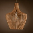 thumbnail image 1 of ELE Light & Decor Ailsa Bamboo and Rattan Pendant Lamp in Brown Finish, 1 of 5