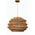 thumbnail image 1 of ELE Light & Decor Cone Rattan Pendant Light with Herringbone Weave in Brown, 1 of 14