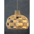 thumbnail image 1 of ELE Light & Decor Dome Coastal Rattan Pendant Light with Plug-in in Beige, 1 of 13