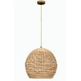 thumbnail image 1 of ELE Light & Decor Round Coastal Rattan Pendant Light in Beige, 1 of 8