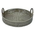 thumbnail image 1 of ELE Light & Decor Wicker / Rattan Serving Tray with Handle in Beige, 1 of 12