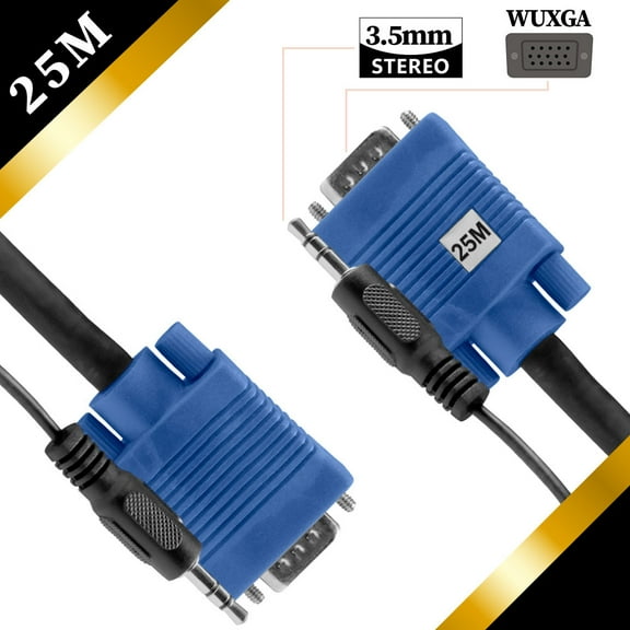 ELE2025M Element-Hz VGA Cable with 3.5mm Stereo Plug (25 Meters / 82.02ft)