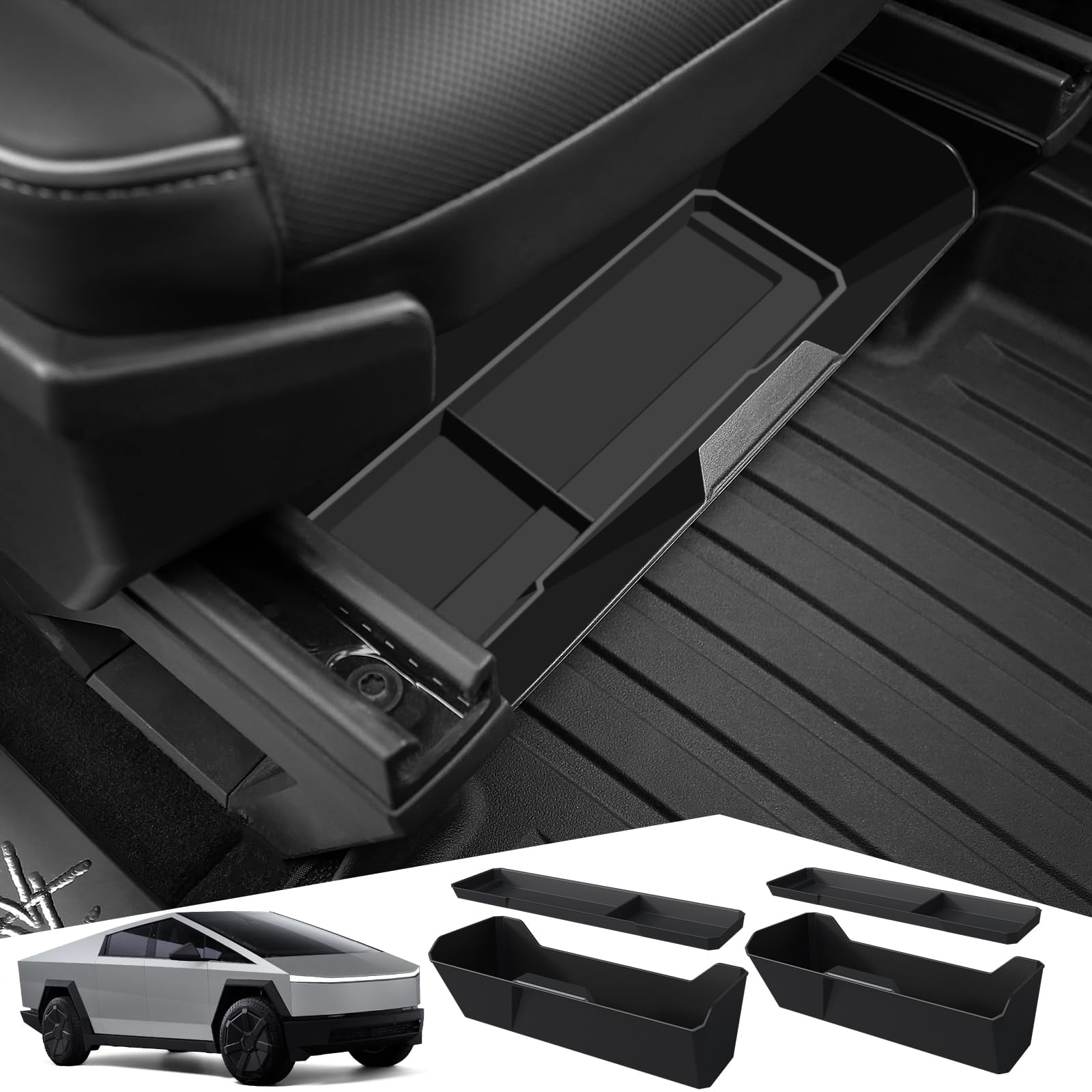 ELECFRESH Front Under Seat Storage Box for 2024 Tesla Cybertruck ...