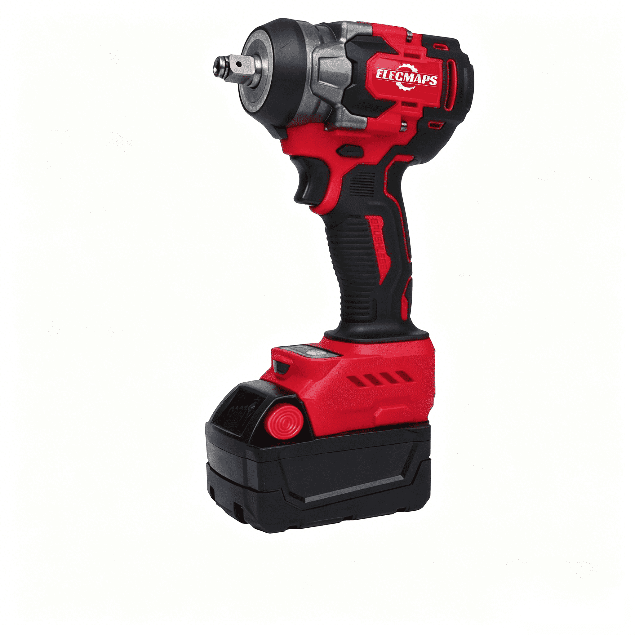ELECMAPS 1/2 Inch Cordless Impact Wrench Set, 600N.m Brushless 4-Speed, 3-in-1 Function Compatible with Milwaukee M18 Batteries (Tool Only)