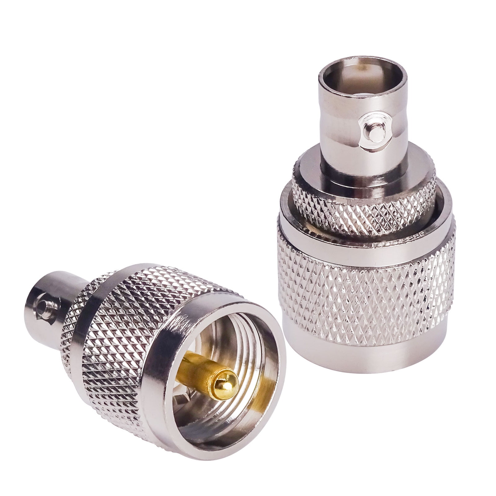 ELECTCHN BNC to UHF Adapter 2PCS BNC Female to PL259 Male RF Coax