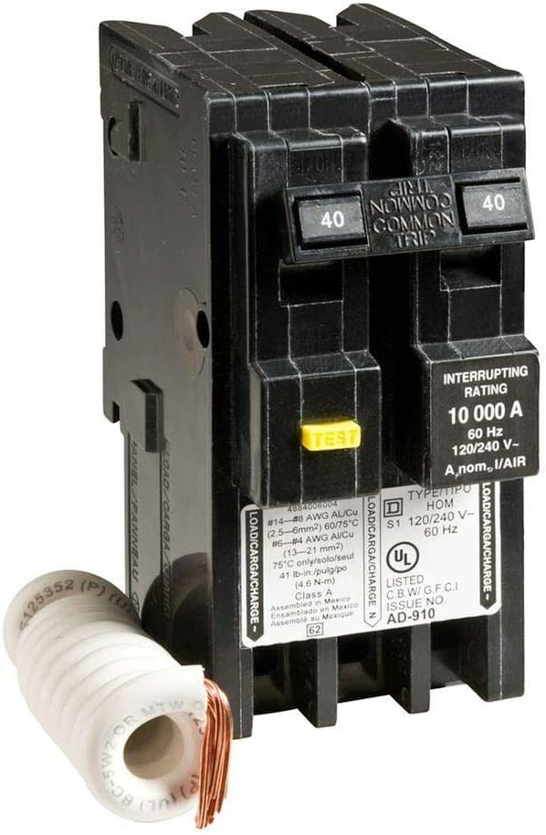 ELECTRIC 120/240Volt 40Amp HOM240GFI Miniature Circuit Breaker 120
