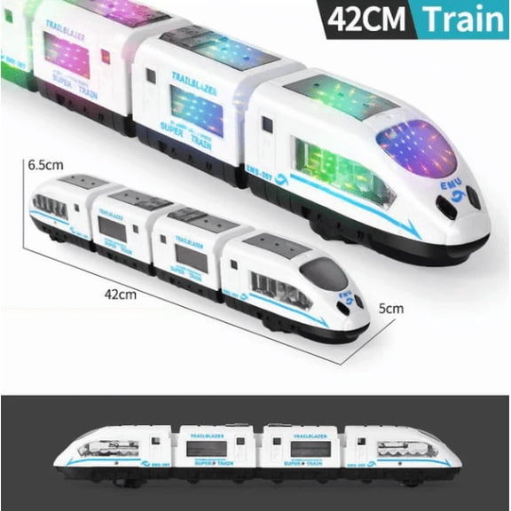 ELECTRIC BULLET TRAIN TOY Dazzling Light Show With Realistic Train Sounds Smart Obstacle Avoidance For Flat Surfaces Child Safe