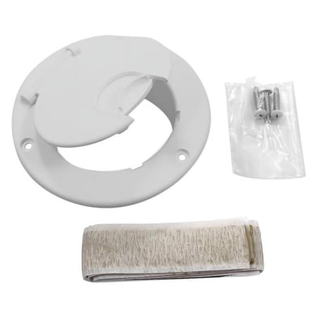 ELECTRIC CABLE HATCH W/O BACK, WHITE