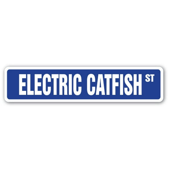 ELECTRIC CATFISH Street Sign fish fisherman shock shocking africa | Indoor/Outdoor |  36" Wide