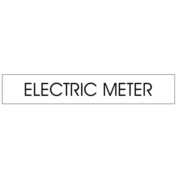 ELECTRIC METER SIGN (WHITE)
