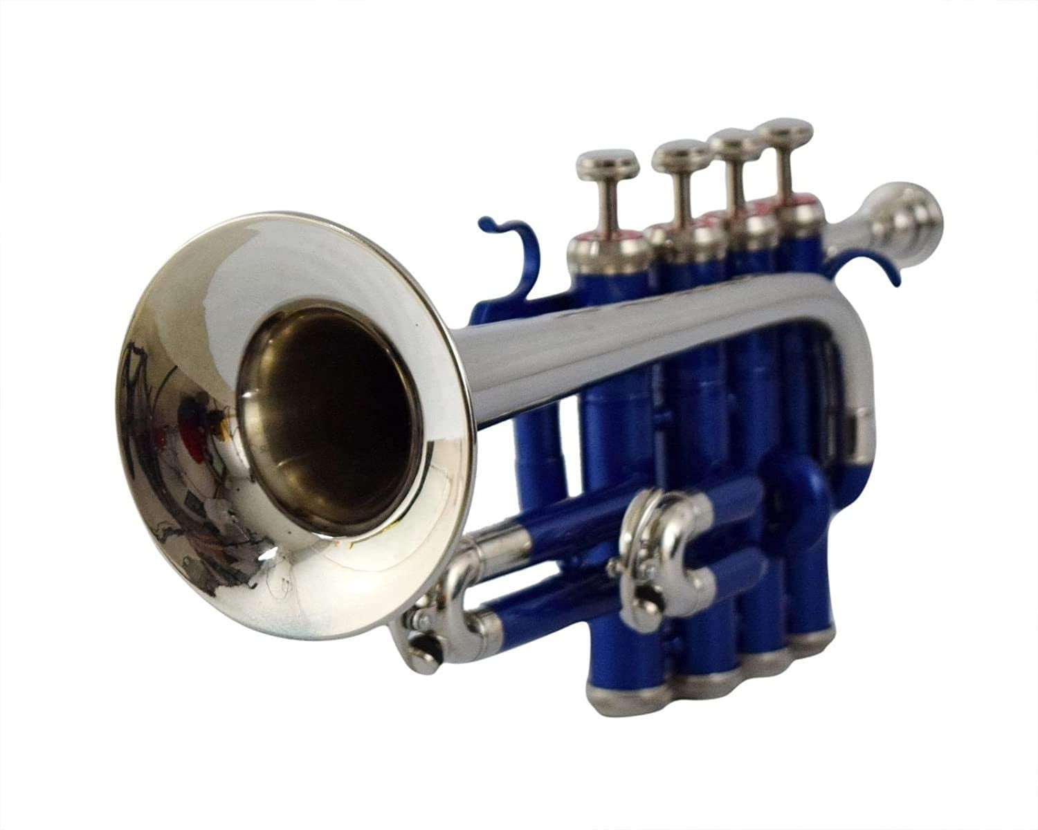 Bb/A Blue nickel Finishing Piccolo Trumpet/ With Free Hard Case+ Mouthpiece..-78