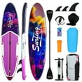thumbnail image 1 of ELECWISH 11 Ft Inflatable Stand Up Paddle Board and Sit-on Kayak Set, Non-Slip Deck SUP Paddle Board with SUP Accessories & Backpack, Purple Rendering, 1 of 17