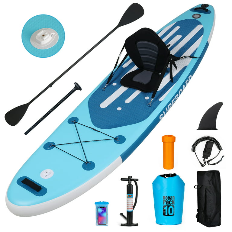 ELECWISH 11 Ft Inflatable Stand Up Paddle Board and Sit-on Kayak
