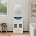 thumbnail image 1 of ELECWISH 24" Vanity Bathroom Cabinet with Mirror and Vessel Sink Bowl Faucet Combo Set, 1 of 12