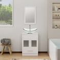 thumbnail image 1 of ELECWISH 24" Vanity Bathroom Cabinet with Mirror and Vessel Sink Bowl Faucet Combo Set, 1 of 10
