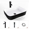 thumbnail image 1 of ELECWISH Bathroom Sink and Faucet Combo Artistic Porcelain Ceramic Vessel Sink Basin Washing Bowl Set, Cabinet Countertop Sink with Chorme Faucet Pop-up Drain and Water Pipe Lavatory, 1 of 8