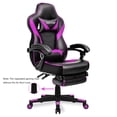 thumbnail image 1 of ELECWISH Ergonomic & Lumbar Support Gaming Chair Rocker, Purple, 1 of 10