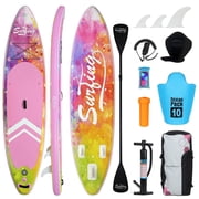 ELECWISH Inflatable Stand Up Paddle Boards 11 with Premium SUP Paddle Board Accessories and Backpack, Wide Stable Design, Non-Slip Comfort Deck for Youth & Adults