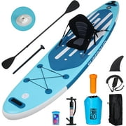ELECWISH Inflatable Stand Up Paddle Boards 11' with Premium SUP Paddle Board Accessories and Backpack, Wide Stable Design, Non-Slip Comfort Deck for Youth & Adults
