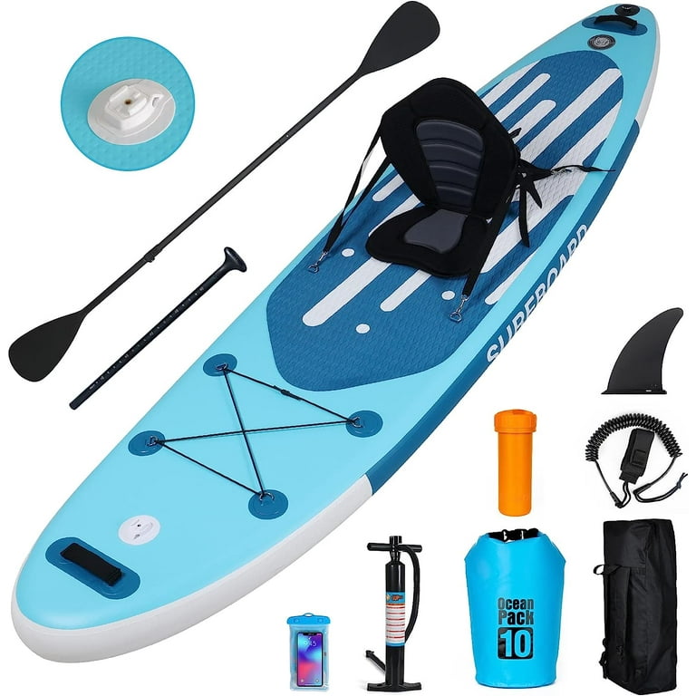 ELECWISH Inflatable Stand Up Paddle Boards 11' with Premium SUP Paddle  Board Accessories and Backpack, Wide Stable Design, Non-Slip Comfort Deck  for