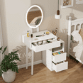 thumbnail image 1 of ELECWISH Small Vanity Table Set With Adjustable Brightness Mirror without Stool, 1 of 11