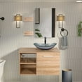 thumbnail image 1 of ELECWISH Wall Mounted 28 Inch Bathroom Vanity Wood Floating Cabinet With Mirror Vessel Sink, 1 of 10
