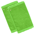 thumbnail image 1 of ELEGANI 2-Pack Premium Fringed Cotton Terry Velour Golf Towel Set - Lime Green, 1 of 1