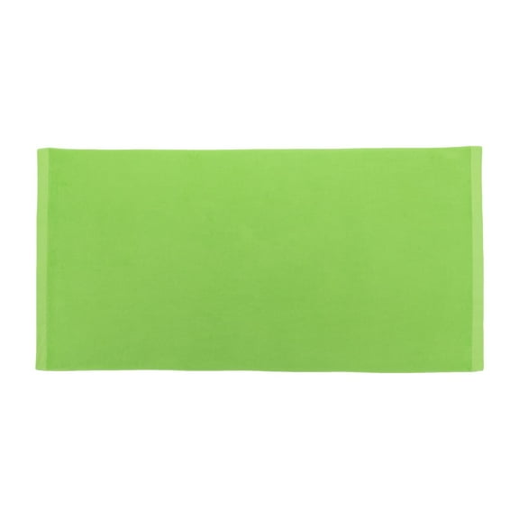 ELEGANI Jumbo Size Terry Dobby Hem Velour Beach Towel - 36 inch x 72 inch - Lime