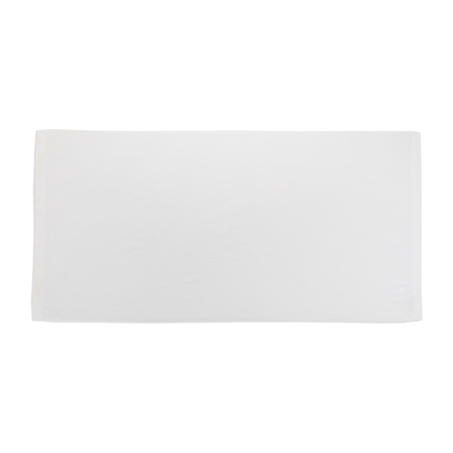 ELEGANI Jumbo Size Terry Dobby Hem Velour Beach Towel - 36 inch x 72 inch - White