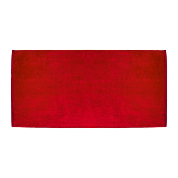 ELEGANI Premium 100% Cotton Terry Velour Beach Towel - Red (30" x 60")