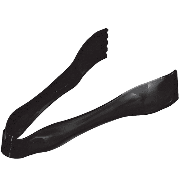 ELEGANI Serveware Tableware for Special Occasions, Wedding, Parties, Birthdays vand Graduation; Mini Black Plastic Tongs (1x Pcs)