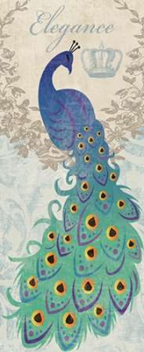 ELEGANT PEACOCK Canvas Art - Piper Ballantyne (10 x 20)