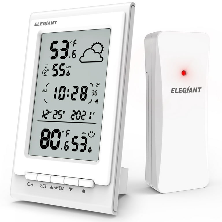  Weather Stations Wireless Indoor Outdoor 7.4” Large