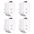 ELEGRP 2-Prong Outlet Adapter Plug with Red Indicator On/Off Switch ...