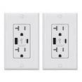 thumbnail image 1 of ELEGRP USB Outlets Receptacles, USB C Wall Outlet, 25W 5.0 Amp High Speed Charging USB Electrical Outlet, 20 Amp Tamper-Resistant Outlet with USB C Ports, UL Listed, Wall Plate Included, 1 of 8