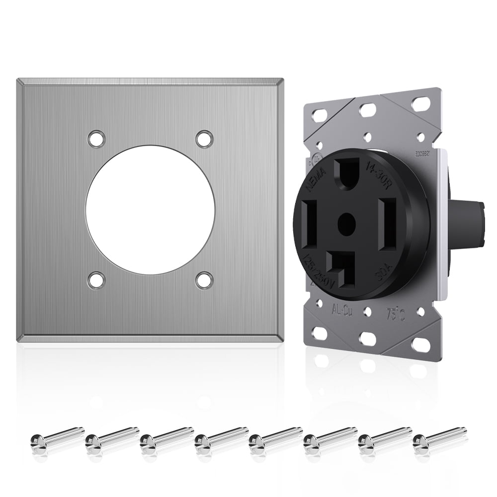 ELEGRP 50 Amp 125/250V NEMA 14-50R Flush Mount Power Outlet
