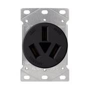 ELEGRP 50 Amps Range Power Receptacle,125/250V Flush Mounting Power Outlet, NEMA 10-50R, Straight Blade Range Outlet, Non-Grounding, 3 Pole 3 Wire, UL Listed, 1