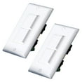 thumbnail image 1 of Decorator Double Rocker Light Switch, Two Single Pole Electrical Paddle Switch, 15A, 125V, in-Wall On/Off Switch, Self-grounding, Wall Plate is Included, UL Listed,White 2PC, 1 of 7