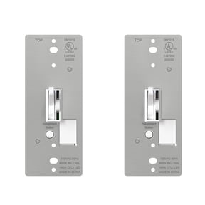 ELEGRP Digital Toggle Dimmer Switch for Dimmable LED, CFL and Incandescent Light Bulbs, Single Pole or 3-Way Toggle LED Dimmer Light Switch, UL Listed, 2 PC, White